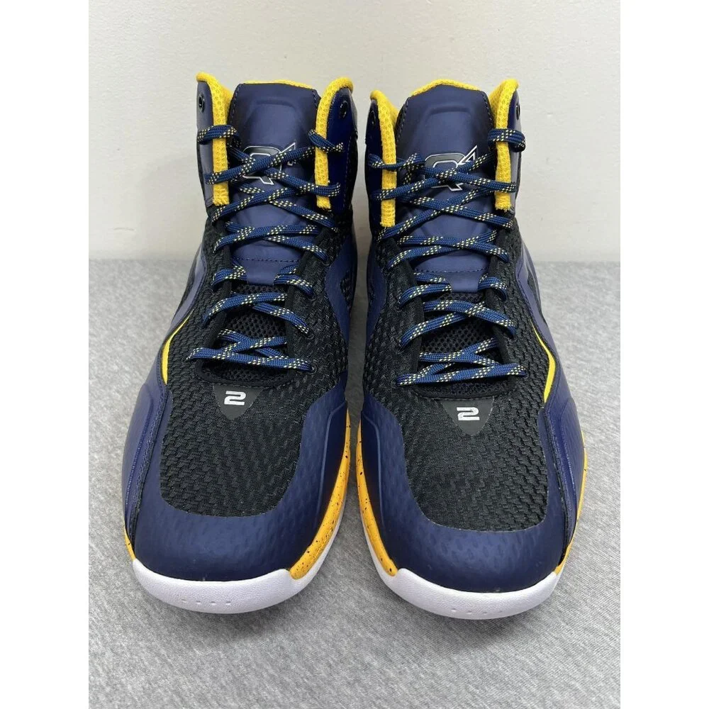 Q4 Sports DC2-I Basketball Shoes Mens Size 15 Navy‎ Black Gold High Top